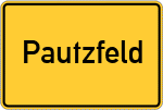 Place name sign Pautzfeld