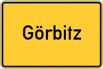 Place name sign Görbitz, Oberfranken