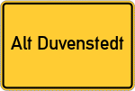 Place name sign Alt Duvenstedt