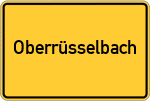 Place name sign Oberrüsselbach