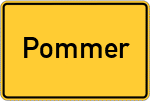 Place name sign Pommer