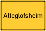 Place name sign Alteglofsheim
