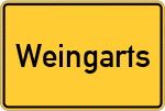 Place name sign Weingarts
