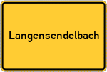 Place name sign Langensendelbach
