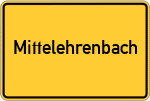 Place name sign Mittelehrenbach