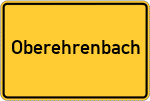 Place name sign Oberehrenbach