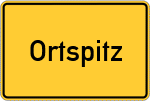 Place name sign Ortspitz