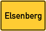 Place name sign Elsenberg, Oberfranken