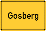 Place name sign Gosberg
