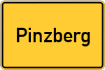 Place name sign Pinzberg