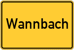 Place name sign Wannbach