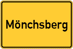 Place name sign Mönchsberg