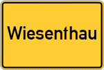 Place name sign Wiesenthau