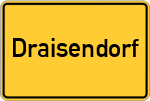 Place name sign Draisendorf, Fränkische Schweiz