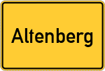 Place name sign Altenberg, Erzgebirge