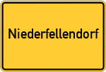Place name sign Niederfellendorf, Oberfranken