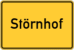Place name sign Störnhof, Oberfranken