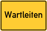 Place name sign Wartleiten, Oberfranken