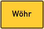 Place name sign Wöhr, Oberfranken