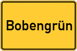 Place name sign Bobengrün