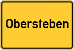 Place name sign Obersteben