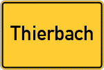 Place name sign Thierbach