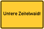 Place name sign Untere Zeitelwaidt