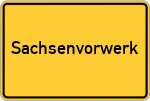 Place name sign Sachsenvorwerk