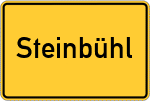 Place name sign Steinbühl, Oberfranken