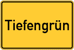 Place name sign Tiefengrün