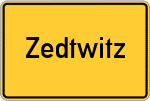 Place name sign Zedtwitz