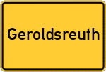 Place name sign Geroldsreuth