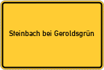 Place name sign Steinbach bei Geroldsgrün