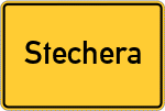 Place name sign Stechera, Oberfranken