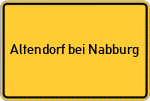 Place name sign Altendorf bei Nabburg
