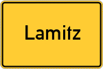 Place name sign Lamitz