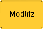 Place name sign Modlitz, Oberfranken