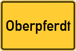Place name sign Oberpferdt