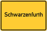 Place name sign Schwarzenfurth