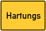 Place name sign Hartungs