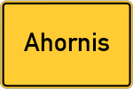 Place name sign Ahornis