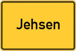 Place name sign Jehsen, Oberfranken