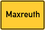 Place name sign Maxreuth
