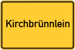 Place name sign Kirchbrünnlein