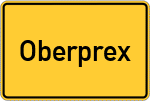 Place name sign Oberprex
