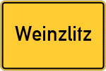 Place name sign Weinzlitz