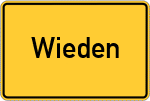 Place name sign Wieden