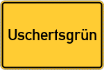 Place name sign Uschertsgrün