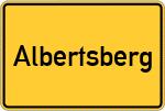 Place name sign Albertsberg