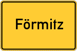 Place name sign Förmitz